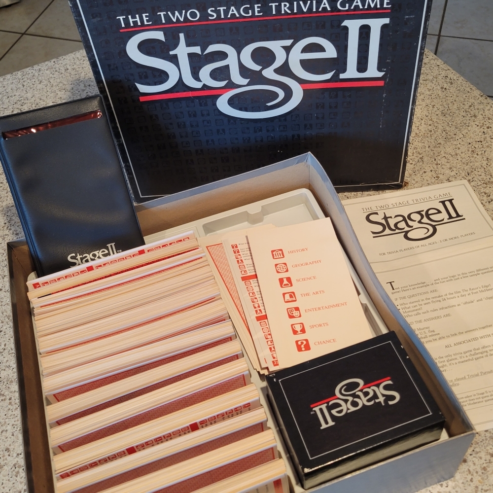 VTG 1985 Stage II: The Two Stage Trivia Game Milton Bradley✨️Complete